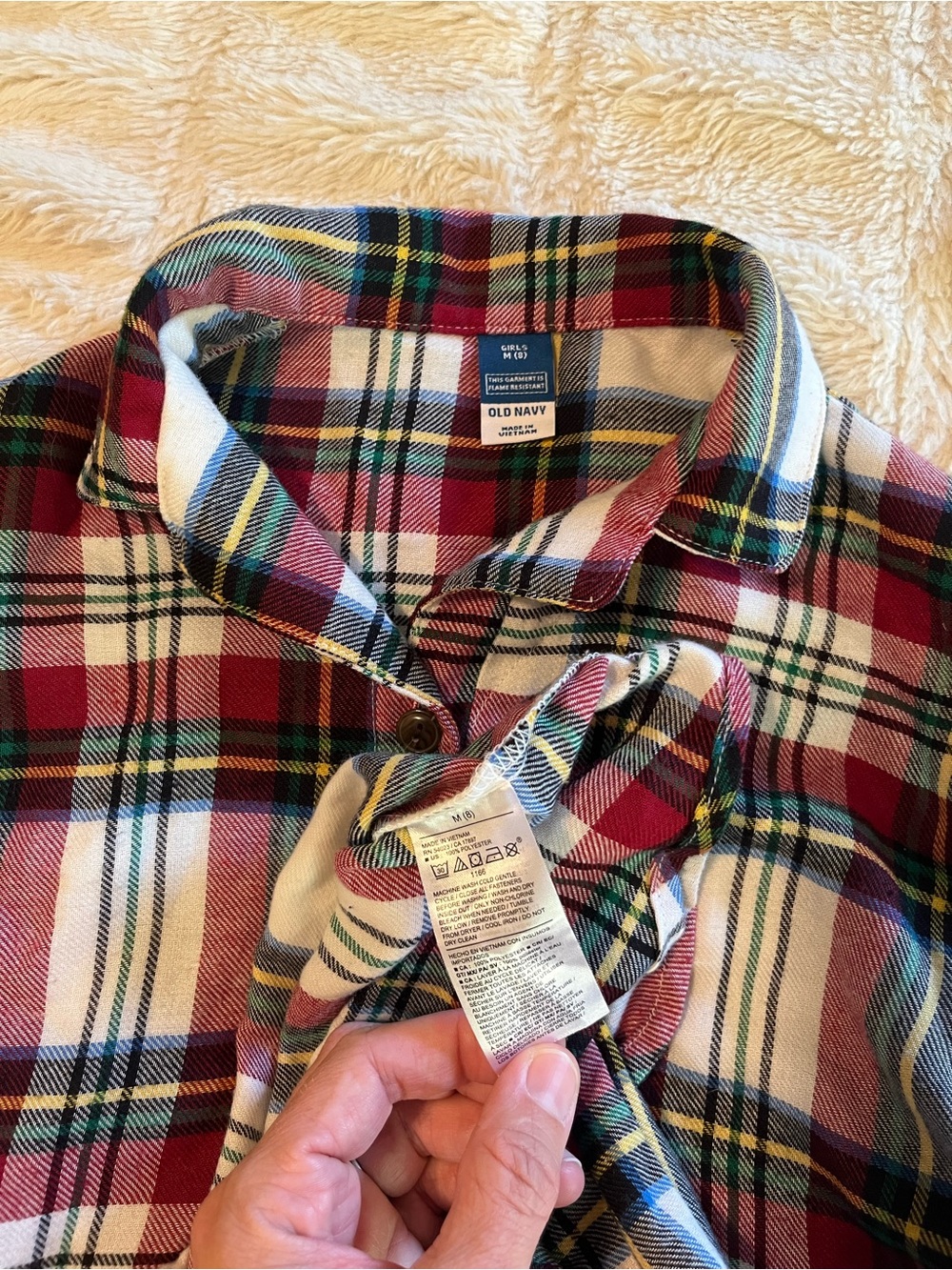 Old Navy, Cat & Jack Girls Size Medium (8) Nightshirt & Nightgown Winter Holiday - Picture 3 of 4